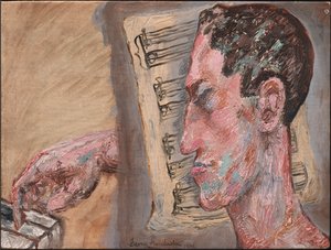 जॉर्ज गेर्शविन सेल्फ-पोर्ट्रेट, 1934। द्वारा जॉर्ज गेर्शविन