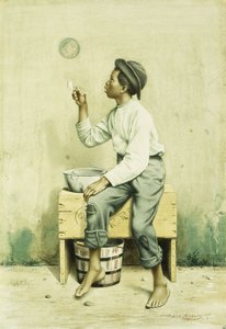ब्लैक बॉय ब्लोइंग बबल, 1887
