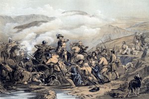 1679 में 19 वीं सदी के ड्रामलॉग की लड़ाई।