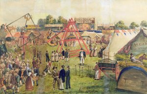 क्रॉयडन फेयर, 1833 (wc und स्याही कागज पर) द्वारा जॉर्ज हॉकिन्स
