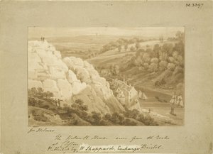 क्लिफ्टन रॉक्स से हॉटवेल हाउस, c.1815 (कागज पर पेंसिल और वॉटरकलर) द्वारा जॉर्ज होम्स