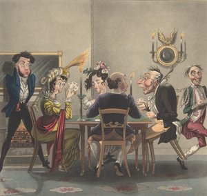 एक असली रबड़! व्हिस्ट पर, सीए। 1825., सीए। 1825.
