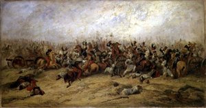 द कॉन्फ्लिक्ट ऑन द गन्स, बालाक्लाव, 1854 द्वारा जॉर्ज जोन्स