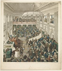 हेग में पहली राष्ट्रीय सभा, 1796 हेग में राष्ट्रीय सभा का सटीक चित्रण (वस्तु पर शीर्षक) द्वारा जॉर्ज कोकर्स