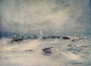बैरियर पर एक बर्फ़ीला तूफ़ान, c1908, 1909।