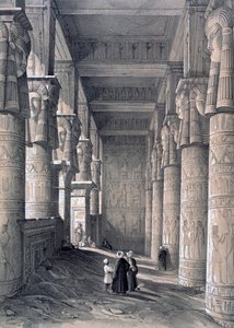 इंटीरियर ऑफ़ द ग्रेट टेम्पल, डेंडराह, मिस्र, 1843