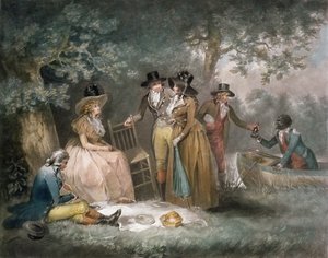 विलियम वार्ड (1766-1826) द्वारा उत्कीर्ण एंग्लर्स रिपैस्ट, पब। जेआर स्मिथ द्वारा, 1789 (मेजेटोटिन उत्कीर्णन) द्वारा जॉर्ज मोरलैंड