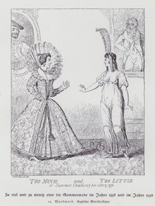 1556 और 1796 के लिए बहुत अधिक और बहुत छोटा, ग्रीष्मकालीन वस्त्र (लिथो) द्वारा जॉर्ज माउटर्ड (बाद में) वुडवर्ड