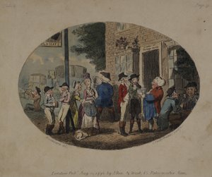 ओल्ड हैट्स टैवर्न, Uxbridge, 1796 द्वारा जॉर्ज माउटर्ड वुडवर्ड