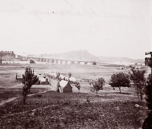 चट्टानूगा के सामने ब्रिज बिल्डर्स कैंप, सीए। 1864. द्वारा जॉर्ज एन। बरनार्ड