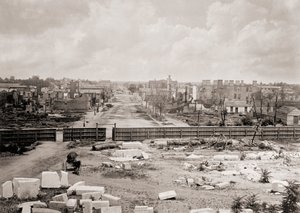 1865 की आग के बाद कोलंबिया, दक्षिण कैरोलिना, संयुक्त राज्य अमेरिका (बी / डब्ल्यू फोटो)