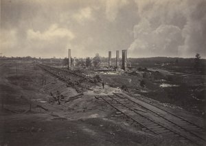 हुड की अध्यादेश ट्रेन का विनाश, 1860। द्वारा जॉर्ज एन। बरनार्ड