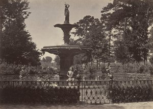 फाउंटेन, सवाना, जॉर्जिया, 1860 के दशक। द्वारा जॉर्ज एन। बरनार्ड