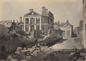 पिंकनी हवेली, चार्ल्सटन, दक्षिण कैरोलिना, 1860 के खंडहर। द्वारा जॉर्ज एन। बरनार्ड