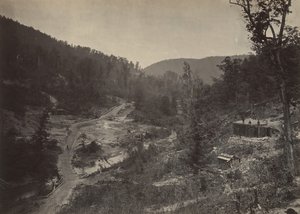 व्हाइटसाइड घाटी पुल के नीचे, 1860 के दशक। द्वारा जॉर्ज एन। बरनार्ड