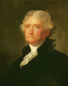 गिलबर्ट स्टुअर्ट की एक पेंटिंग के बाद थॉमस जेफरसन का चित्रण (1755-1828)