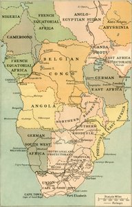 मध्य का नक्शा। और दक्षिण अफ्रीका, 1919।