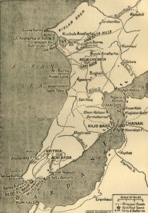 गैलीपोली प्रायद्वीप का मानचित्र, 1919।
