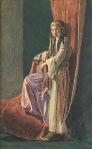 एक तुर्की लड़की, 1853 (कागज पर बॉडीकोल के साथ डब्ल्यूसी)