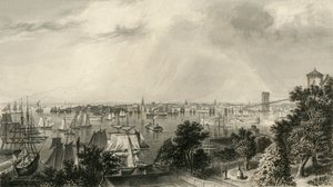 न्यूयॉर्क शहर, ब्रुकलिन हाइट्स से, 1874। द्वारा जॉर्ज आर. हाले