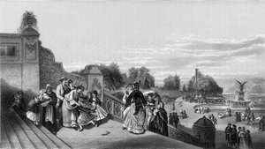 द टेरेस, सेंट्रल पार्क, न्यूयॉर्क, 1874। द्वारा जॉर्ज आर. हाले