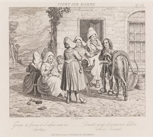 Itinerant, विट्री सुर मार्ने, c.1821 (नक़्क़ाशी) द्वारा जॉर्ज रॉबर्ट लुईस