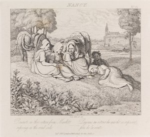 किसानों को बाजार से लौटते हुए, नैन्सी, c.1821 (नक़्क़ाशी)