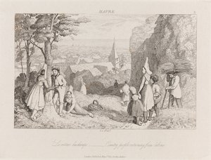 लेबर से लौटकर, c.1821 (नक़्क़ाशी) द्वारा जॉर्ज रॉबर्ट लुईस