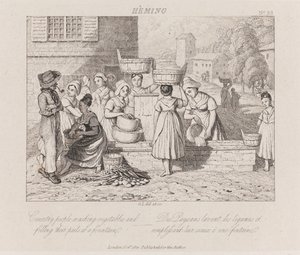 धुलाई वाली सब्जियां, हेमिंग, c.1821 (नक़्क़ाशी)