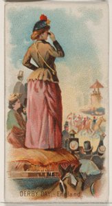 डर्बी डे, इंग्लैंड, ड्यूक ब्रांड सिगरेट के लिए हॉलीडे सीरीज़ N80 से, 1890., 1890। द्वारा जॉर्ज एस. हैरिस एंड संस