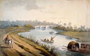 चेरत्सी, सरे के पास टेम्स नदी, c1820 द्वारा जॉर्ज शेफर्ड