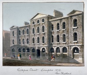 गिल्ट्सपुर स्ट्रीट कॉम्प्टर, लंदन शहर, 1812। द्वारा जॉर्ज शेफर्ड