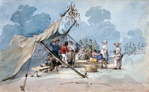 पेखम मेले, लंदन में भाग लेने वाले लोगों का दृश्य, c1820 द्वारा जॉर्ज शेफर्ड