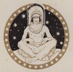 साइरस मैकमिलन (कलर लिथो) द्वारा कैनेडियन वंडर टेल्स के लिए शीर्षक पृष्ठ चित्रण द्वारा जॉर्ज शेरिंघम