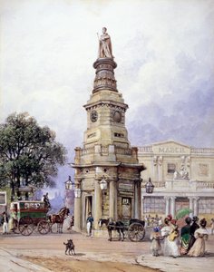 जॉर्ज चतुर्थ का स्मारक, बैटल ब्रिज अब किंग्स क्रॉस, लंदन, 1835