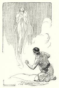 जेसन और अर्गोनॉट्स: "घूंघट के माध्यम से उसने उसे नीचे देखा" (लिथो)
