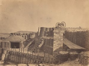 चार्ल्सटन, दक्षिण कैरोलिना, सीए के पास किलेबंदी। 1861. द्वारा जॉर्ज स्टेसी।