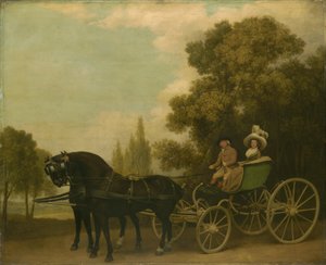1787 में फेटन में एक लेडी ड्राइविंग करती एक जेंटलमैन द्वारा जॉर्ज स्टब्स