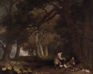 शूटिंग के बाद एक आराम, 1770। द्वारा जॉर्ज स्टब्स