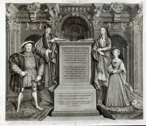 फैमिलिया रेजिया, या द फैमिली ऑफ़ हेनरी VIII, 1742 द्वारा जॉर्ज वर्ट्यू