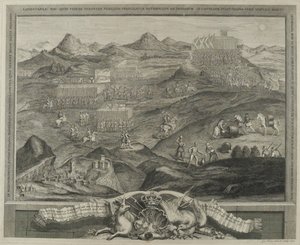 1567 में एडिनबर्ग के पास कारबेरी हिल की लड़ाई सरणी, c.1738 द्वारा जॉर्ज वर्ट्यू