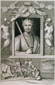 विलियम I द कॉन्करर (1027-87) 1066 से इंग्लैंड का राजा, कलाकार द्वारा उकेरा गया (उत्कीर्णन) द्वारा जॉर्ज वर्ट्यू