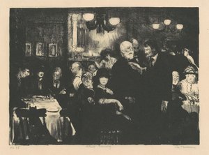 कलाकारों की शाम, 1916। द्वारा जॉर्ज वेस्ले बेलोज़