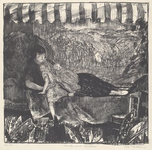 माँ और बच्चे, 1916। द्वारा जॉर्ज वेस्ले बेलोज़