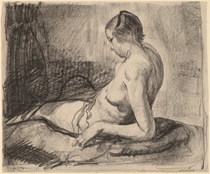 न्यूड गर्ल रिक्लाइनिंग, 1919।