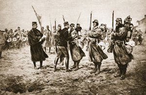 फायरिंग-लाइन में बहादुर का सम्मान: &39;द इलस्ट्रेटेड वॉर न्यूज&39; से सैन्य पदक से सुशोभित पुरुषों को प्रशंसा देते हुए एक फ्रांसीसी जनरल द्वारा जॉर्जेस बर्टिन स्कॉट