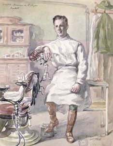 1918 के अमेरिकी अस्पताल सेंट नाज़ायर में सैन्य दंत चिकित्सक द्वारा जार्ज एविलार्ड