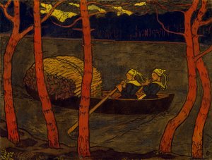 ब्रिटनी में नाव, c.1893-94 (कैनवास पर तापमान)
