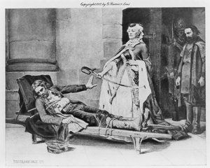 कैडिसिन द्वितीय, 1883 द्वारा दी गई तेदुस्स कोसिअसकोको तलवार को मना करना द्वारा जॉर्जेस लुई पॉइलक्स सेंट एंजे