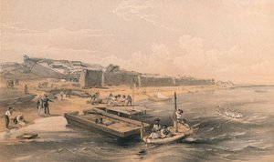 येनिकेल का किला अज़ोफ़ के समुद्र की ओर देख रहा है, 1856 द्वारा जॉर्जेस मैकुलॉच